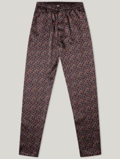 Pyjama-Set aus Seide mit floralem Print