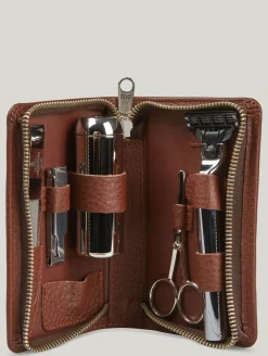 Rasier-Set aus Leder