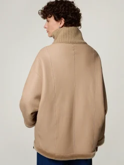 Reversibler Lammfellmantel