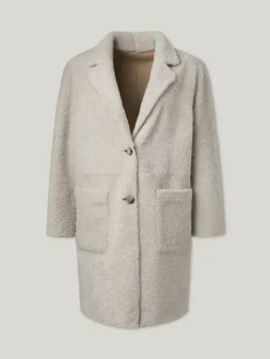 Reversibler Lammfellmantel