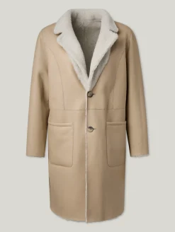 Reversibler Lammfellmantel