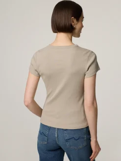 Rippenshirt aus Baumwolle