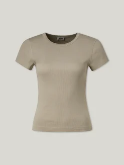 Rippenshirt aus Baumwolle