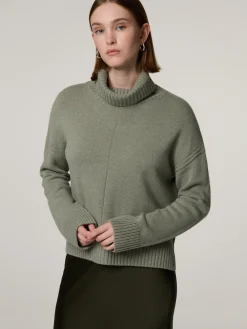 Ripppullover mit Rollkragen