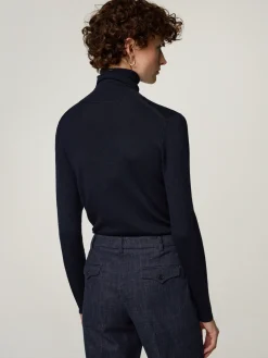 Rollkragenpullover aus Wolle