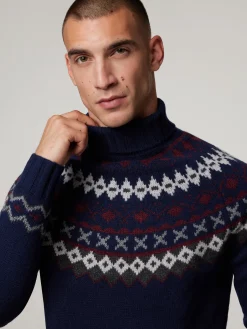 Rollkragenpullover aus Wolle