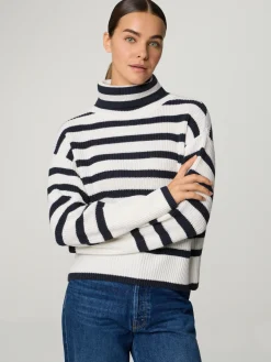 Rollkragenpullover mit Streifen