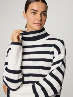 Rollkragenpullover mit Streifen