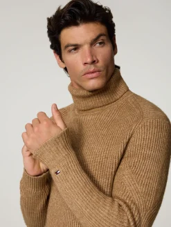 Rollkragenpullover mit Wolle