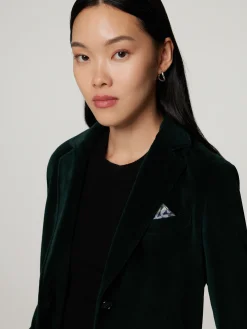 Samt Blazer mit Baumwolle