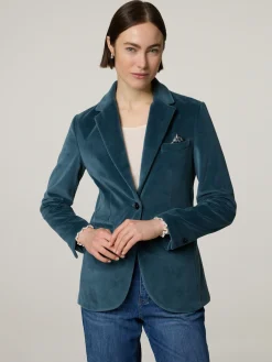 Samt Blazer mit Baumwolle