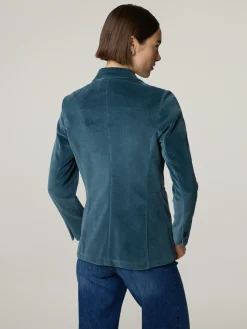 Samt Blazer mit Baumwolle