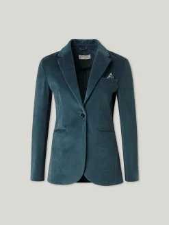 Samt Blazer mit Baumwolle
