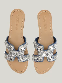 Sandale mit Strasssteinen