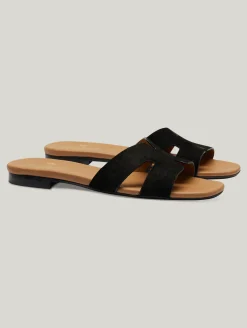 Sandalen aus Veloursleder