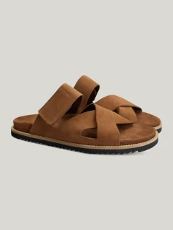 Sandalen aus Veloursleder