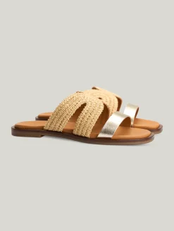 Sandalen mit Raffia