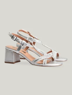 Sandalette mit Strasssteinen