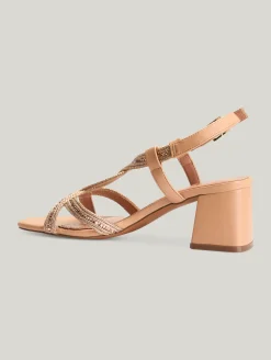 Sandalette mit Strasssteinen