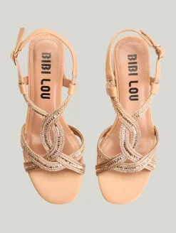 Sandalette mit Strasssteinen