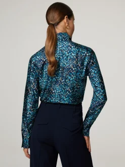 Schluppenbluse aus Seide CELLAI