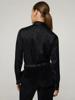 Schluppenbluse mit Print