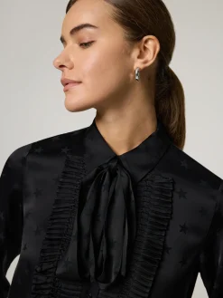 Schluppenbluse mit Print