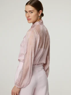 Schluppenbluse mit Seide BALDI