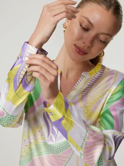 Seidenbluse mit Print