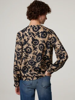Seidenbluse mit Print