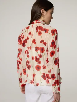 Seidenbluse mit Schluppe PANIA