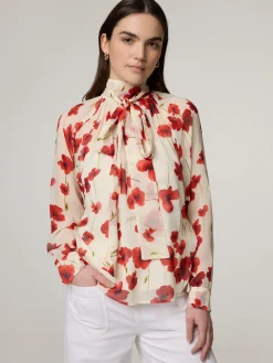 Seidenbluse mit Schluppe PANIA