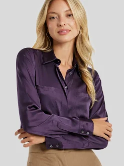 Seidenbluse mit Taschen LUZYN