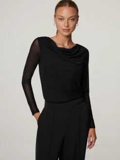 Shirt mit drapiertem Ausschnitt