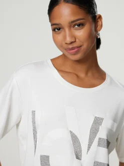 Shirt mit Strasssteinen