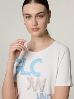 Shirt mit Strasssteinen