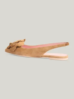 Slingballerinas aus Veloursleder