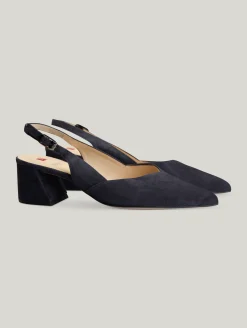 Slingpumps aus Veloursleder