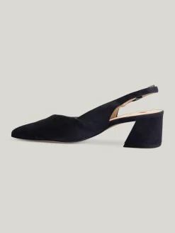 Slingpumps aus Veloursleder
