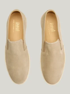 Slipper aus Veloursleder