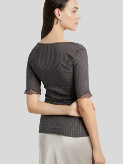 Spitzenshirt aus Baumwolle