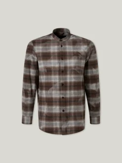 Stehkragenhemd im Slim Fit TALOC