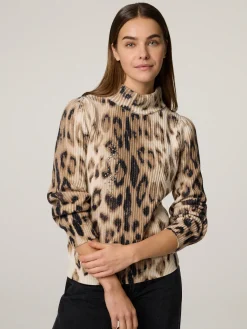 Stehkragenpullover mit Baumwolle