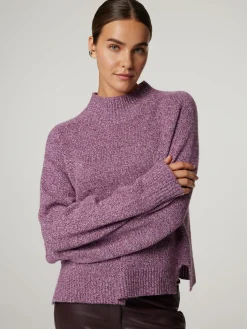 Stehkragenpullover mit Kaschmir