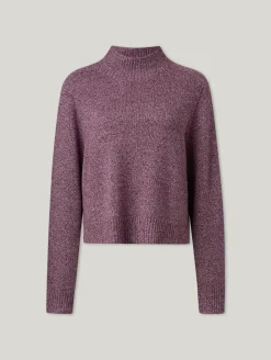 Stehkragenpullover mit Kaschmir