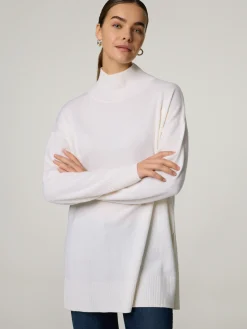 Stehkragenpullover mit Kaschmir