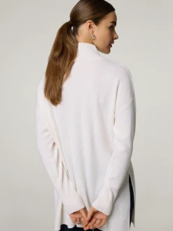 Stehkragenpullover mit Kaschmir