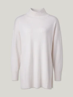 Stehkragenpullover mit Kaschmir