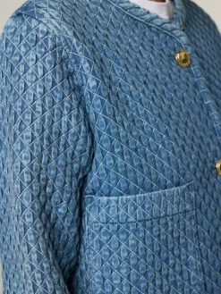 Steppjacke im Denim-Look