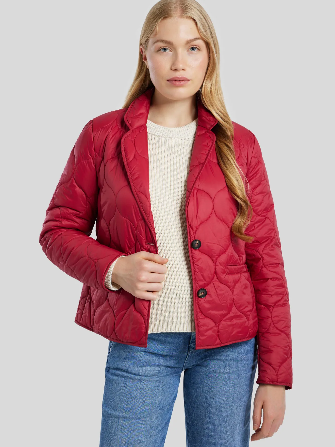 Steppjacke in Blazerform